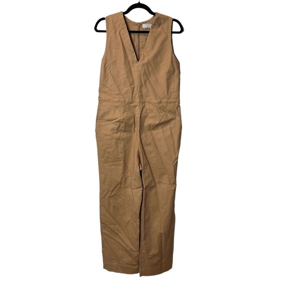 NWT EVERLANE The Structured Jumpsuit Toasted Coconut Tan Camel Size 4 - Picture 7 of 12